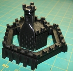 Modelo 3d de Castillo y torres para juegos de mesa o juegos de rol para impresoras 3d