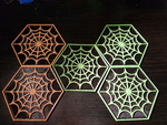  Spider's web coaster  3d model for 3d printers