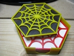  Spider's web coaster  3d model for 3d printers