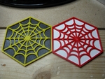  Spider's web coaster  3d model for 3d printers