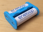  Minimalistic double aa battery holder  3d model for 3d printers