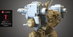 Modelo 3d de Mechwarrior catapulta modelo de ensamblaje de guerra para impresoras 3d