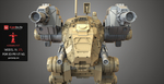 Modelo 3d de Mechwarrior catapulta modelo de ensamblaje de guerra para impresoras 3d