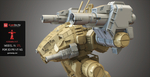 Modelo 3d de Mechwarrior catapulta modelo de ensamblaje de guerra para impresoras 3d