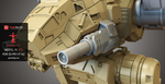 Modelo 3d de Mechwarrior catapulta modelo de ensamblaje de guerra para impresoras 3d