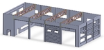 Modelo 3d de Ho escala de garaje para impresoras 3d