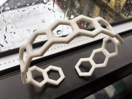 Modelo 3d de Fácil hex termoformados de pulsera para impresoras 3d