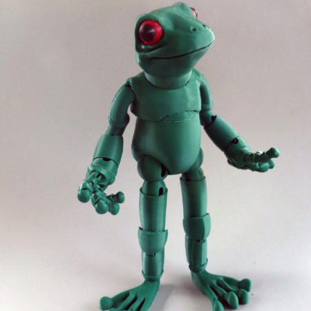 Froggy: el impreso en 3D bola articulado de la rana de la muñeca
