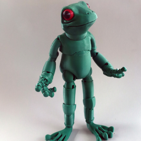 Froggy: the 3D printed ball-jointed frog doll