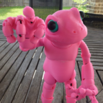 Modelo 3d de Froggy: el impreso en 3d bola articulado de la rana de la muñeca para impresoras 3d