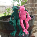  Froggy: the 3d printed ball-jointed frog doll  3d model for 3d printers