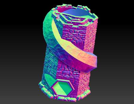  Castle die tower  3d model for 3d printers