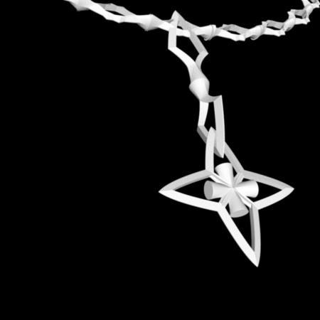 Modelo 3d de Estrella shuriken de collar y anillo para impresoras 3d