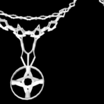 Modelo 3d de Estrella shuriken de collar y anillo para impresoras 3d