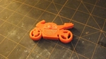 Motorcycle keychain with light  3d model for 3d printers