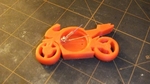  Motorcycle keychain with light  3d model for 3d printers