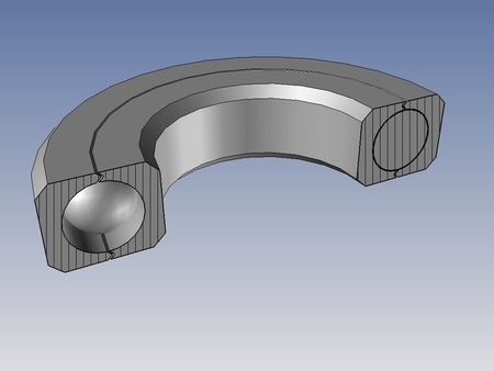 Modelo 3d de Imprimir-en-lugar sellado cojinete de bolas para impresoras 3d