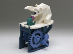  Polar bear with seal (automata)   3d model for 3d printers