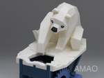 Modelo 3d de Oso polar con el sello (autómatas)  para impresoras 3d