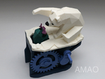  Polar bear with seal (automata)   3d model for 3d printers