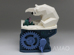  Polar bear with seal (automata)   3d model for 3d printers