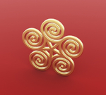  Spiral earring pendant  3d model for 3d printers