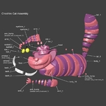 Modelo 3d de El gato de cheshire para impresoras 3d