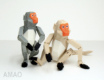 Modelo 3d de Bing-shen año de formosa macacos para impresoras 3d