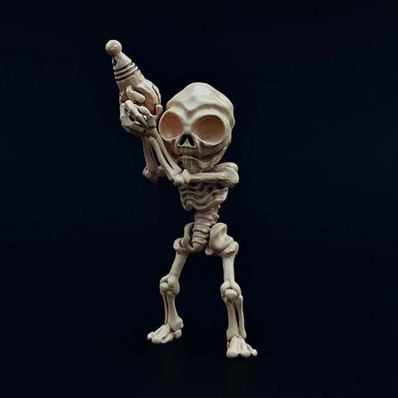  Skeletal zeta-reticulan minion  3d model for 3d printers