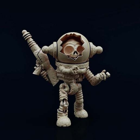  Armored skeletal zeta-reticulan minion  3d model for 3d printers