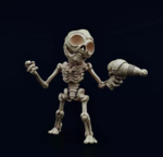  Skeletal zeta-reticulan minion  3d model for 3d printers