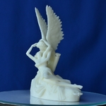  Psyche revived by cupid's kiss at the louvre, paris (remix)  3d model for 3d printers