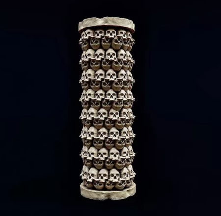  Skull pillar  3d model for 3d printers