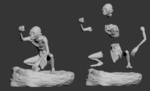 Modelo 3d de Gollum - smeagol el seÑor de los anillos para impresoras 3d