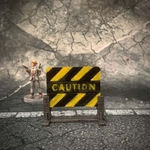  Caution sign  3d model for 3d printers