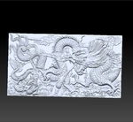  Dragons 3d wall  3d model for 3d printers