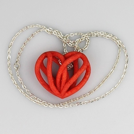 spiral heart pendant