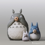  Totoro family(my neighbor totoro)  3d model for 3d printers