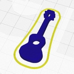 Modelo 3d de Ukelele llavero para impresoras 3d