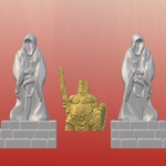  Dark gothic corner statues (28mm/32mm scale)  3d model for 3d printers