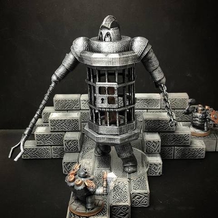  Netherforged iron jailer (28mm/32mm scale)  3d model for 3d printers
