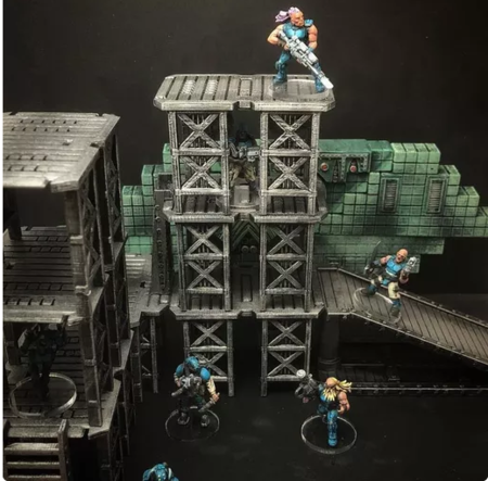 ScatterBlocks: Plataformas Industriales (28mm/32mm escala)