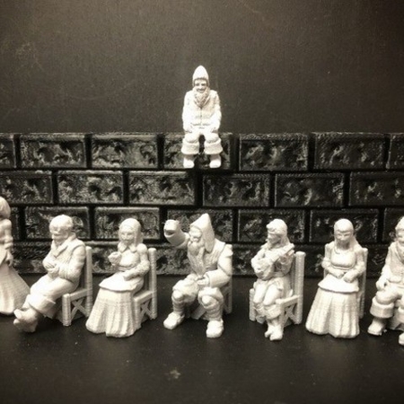 Modelo 3d de Townsfolke: la taberna de los mecenas (28mm/32mm escala) para impresoras 3d