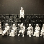  Townsfolke: tavern patrons (28mm/32mm scale)  3d model for 3d printers