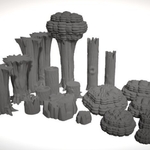  Scatterblocks: tree (28mm/heroic scale)  3d model for 3d printers