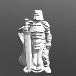  Knight w/greatsword (28mm/heroic scale)  3d model for 3d printers