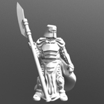  Knight w/polearm (28mm/heroic scale)  3d model for 3d printers