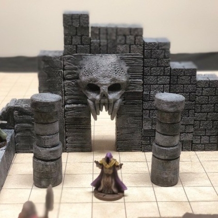  Scatterblocks: skull gate (28mm/heroic scale)  3d model for 3d printers