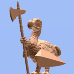 Dodo guard (28mm/heroic scale)  3d model for 3d printers