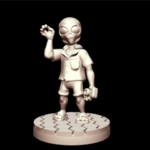  Graylien tourist (28mm/heroic scale)  3d model for 3d printers